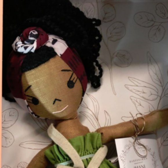 HarperIman 14'' Plush Handmade Linen Doll Imani  BNIB - Picture 3 of 5
